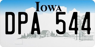 IA license plate DPA544