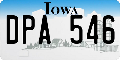 IA license plate DPA546