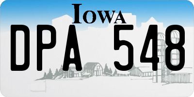 IA license plate DPA548