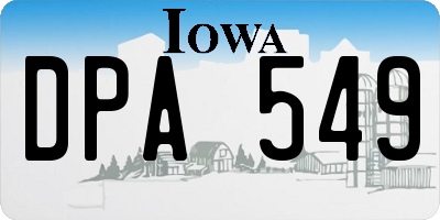 IA license plate DPA549