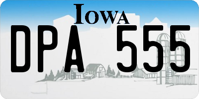 IA license plate DPA555