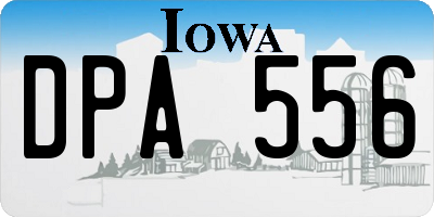 IA license plate DPA556