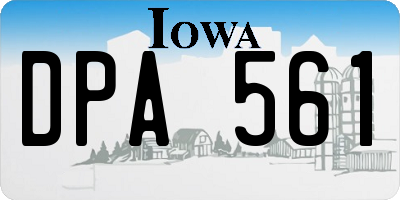 IA license plate DPA561