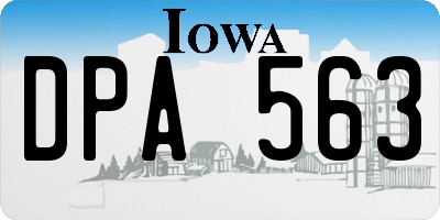 IA license plate DPA563