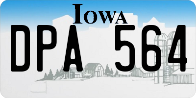 IA license plate DPA564