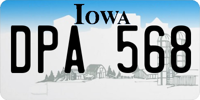 IA license plate DPA568