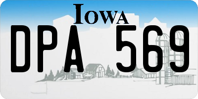 IA license plate DPA569