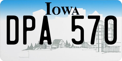 IA license plate DPA570