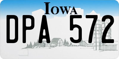 IA license plate DPA572
