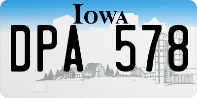IA license plate DPA578