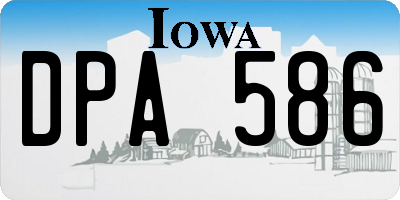 IA license plate DPA586