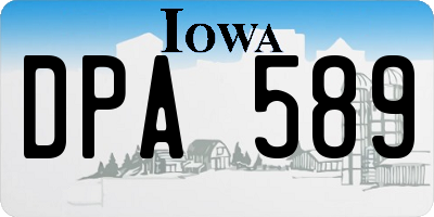 IA license plate DPA589