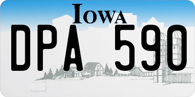 IA license plate DPA590