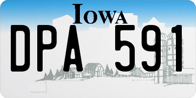 IA license plate DPA591
