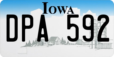 IA license plate DPA592