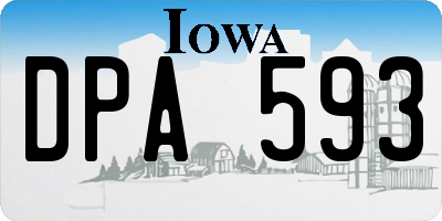 IA license plate DPA593