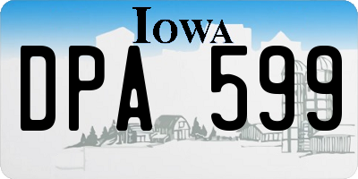 IA license plate DPA599