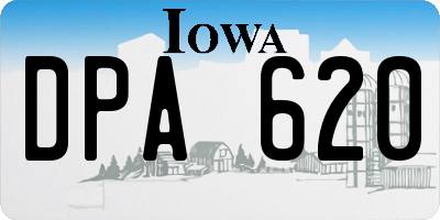 IA license plate DPA620