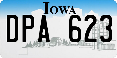 IA license plate DPA623