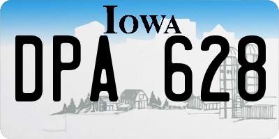 IA license plate DPA628