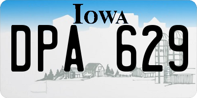 IA license plate DPA629