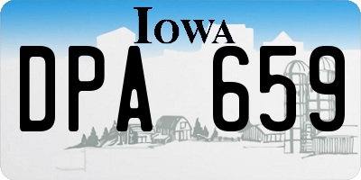 IA license plate DPA659