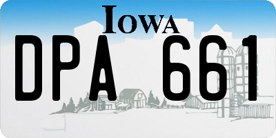 IA license plate DPA661