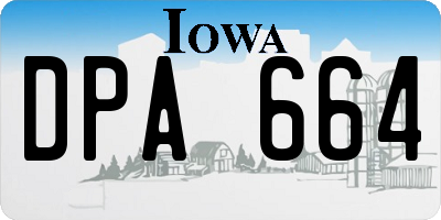IA license plate DPA664