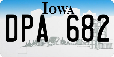 IA license plate DPA682