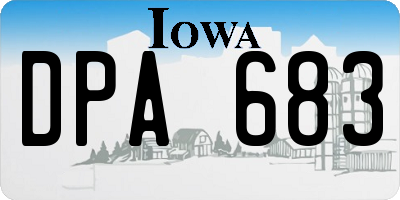 IA license plate DPA683