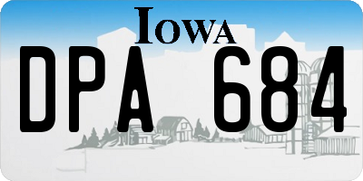 IA license plate DPA684