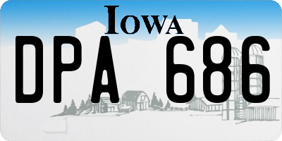 IA license plate DPA686