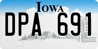 IA license plate DPA691
