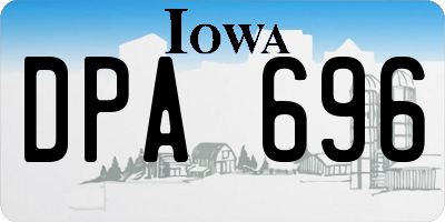 IA license plate DPA696