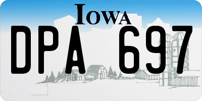IA license plate DPA697