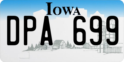 IA license plate DPA699
