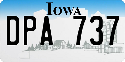IA license plate DPA737