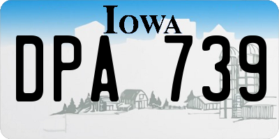 IA license plate DPA739