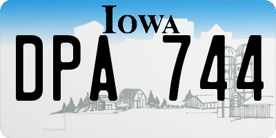 IA license plate DPA744