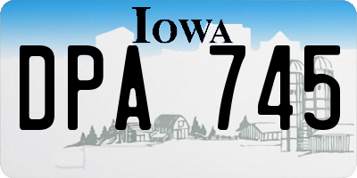 IA license plate DPA745