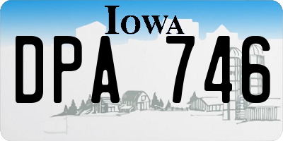 IA license plate DPA746