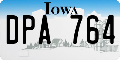 IA license plate DPA764