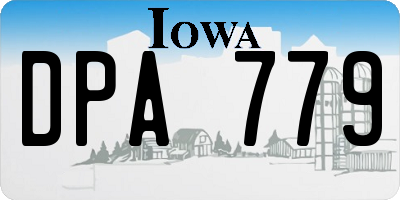 IA license plate DPA779