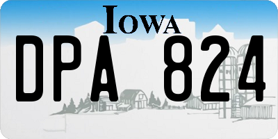 IA license plate DPA824