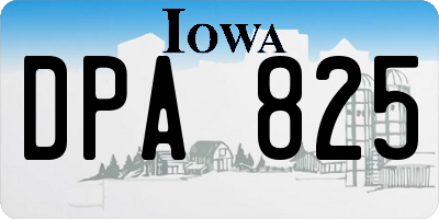 IA license plate DPA825
