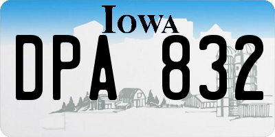 IA license plate DPA832