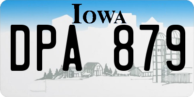 IA license plate DPA879