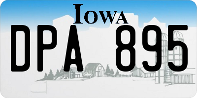 IA license plate DPA895