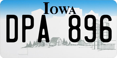 IA license plate DPA896