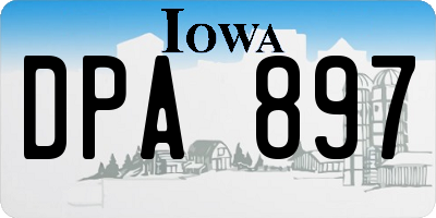 IA license plate DPA897